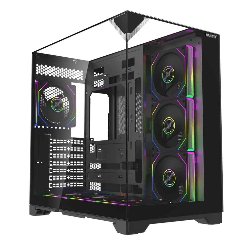 Majesty XSPACE mid Black RGB 7FAN PC Case