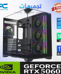 تجميعة RTX 5060 مع i5‑14400F وذاكرة DDR5 16GB وSSD M.2 1TB