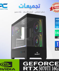 كمبيوتر جيمنج 16G RAM-CI5 14400F-ASUS RTX5070TI
