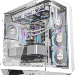 كيس الكمبيوتر DARKFLASH DY470 4FAN White