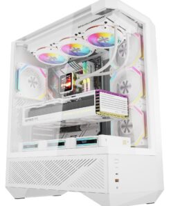 كيس الكمبيوتر DARKFLASH DY460 4FAN White