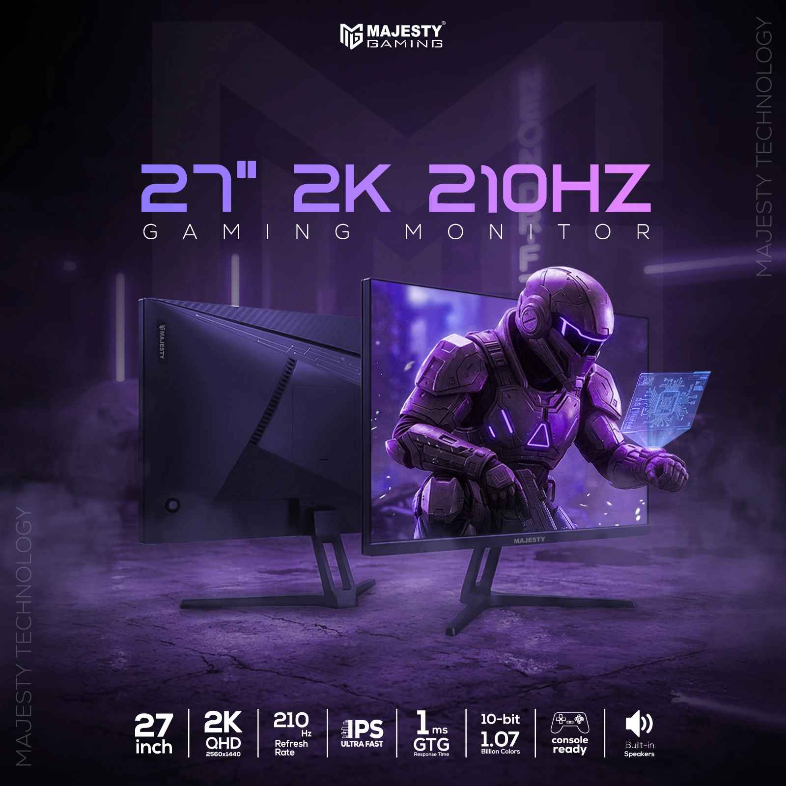 شاشة ألعاب ماجيستي 27 بوصة 2K QHD IPS 210Hz 1ms 3 شاشة ألعاب ماجيستي 27 بوصة 2K QHD IPS 210Hz 1ms